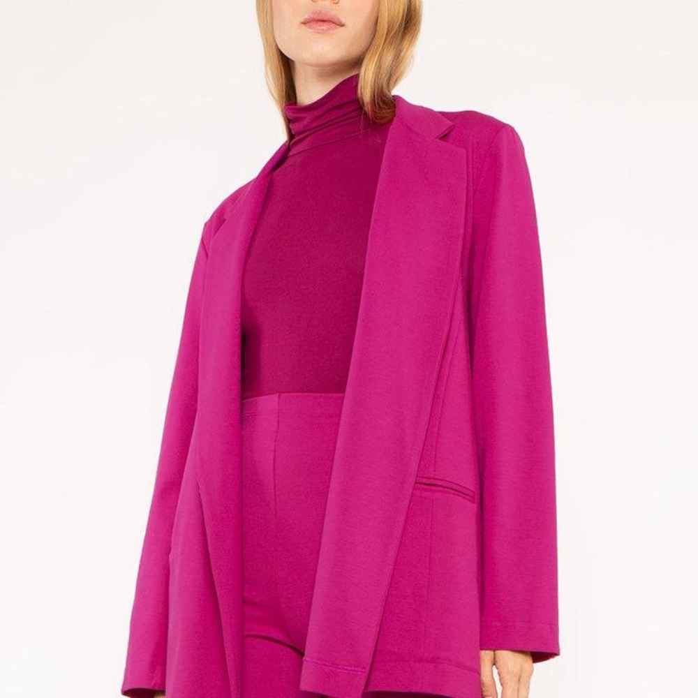 Ripley Rader Fuchsia Ponte Knit Oversized Blazer